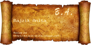 Bajzik Anita névjegykártya